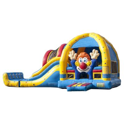 China Customized High Quality Outdoor Entertainment Bouncer Castle Clown Super Jumping Inflatable House Combo With Pool Slide for sale