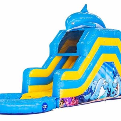 China Indoor& Outdoor Playground Manufacturers Selling Dolphin Slides, Inflatable Slides, Jumping Inflatable Water Slides for sale