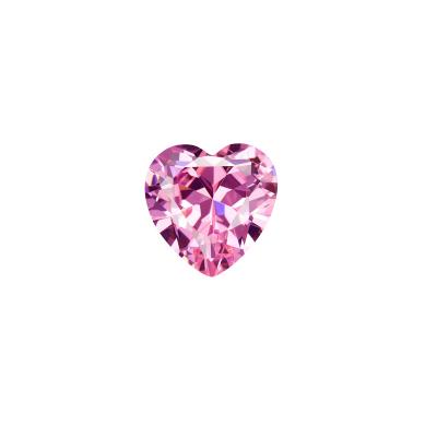 China Fire 4mm/6mm Synthetic Loose Gemstone Wuzhou 3A Heart Shape Zircon Color Set Or Cheap Price Jewelry for sale