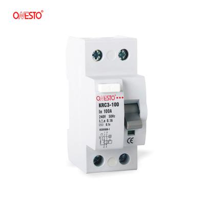 China Residual Current Device RCCB 30MA/100MA/300MA Residual Current Residual Circuit Breaker RCD IEC61008-1 6kA for sale