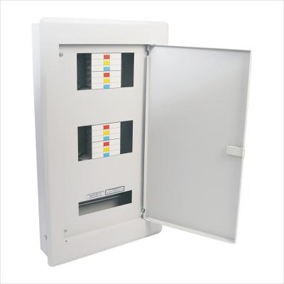 China Galvanized Steel Distribution Box With Main Three Phase RCD TPN Switch And Distribution Panel Metal Consumer Unit for sale