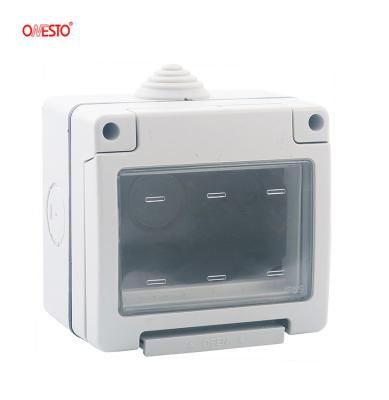 China Waterproof PC+ABS IP55 Box Waterproof Enclosure 3 Compartments Electrical Cabinets for sale