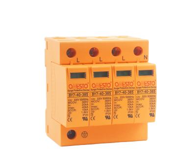 China AC surge protection device AC surge solar protection BY7-40/4-385 AC surge protection device SPD 385V 40KA 1.8kV IP20 for sale