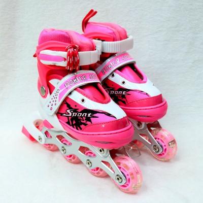 China PVC 4 Wheel PU Wheel Height Adjustable Outdoor Stripe Shoes Roller Skates for sale