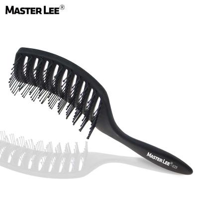 China Masterlee Nondisposable Custom Logo Curly Hair Brush Professional Plastic Hair Comb For Detangle Hair for sale