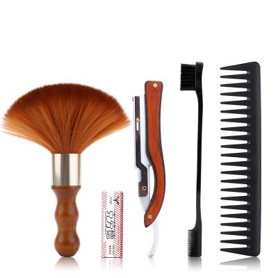 China Nondisposable Hot Selling Masterlee Vintage Shaving Razor Brush Tooth Comb Wide Edge Brush 5pcs Set for sale