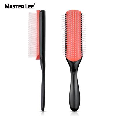 China Wholesale Custom Hot Selling Logo 9 Rows Detachable Comb Masterlee Detangle Hair Brush Custom Style Nondisposable for sale