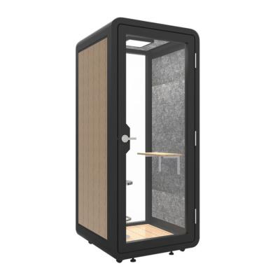 China Custom High End Single Soundproof Office Eco - Friendly Phone Booth On Wheels for sale