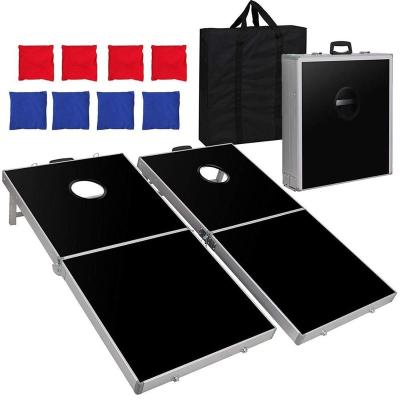 China Portable Durable Aluminum Cornhole Board Game Set Bean Bag Toss Beanbag Boards Corn Hole for sale