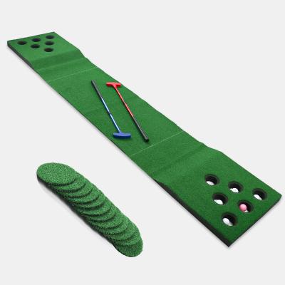 China Golf Skill Outdoor Golf Improvement Putting Mat Artificial Green Grass Carpet For Golf Teaching Golf Putting Practice Blanket for sale