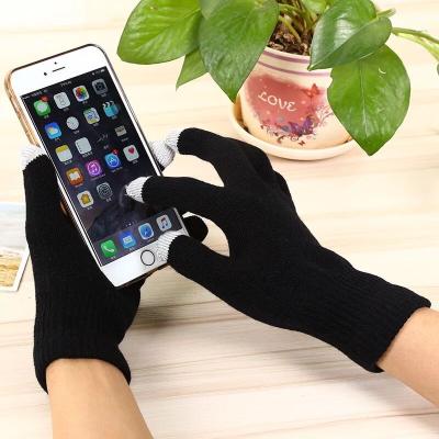 China Single Touch Screen Winter Knitting Acrylic Gloves Keep Warm Customizable Logo And Color for sale