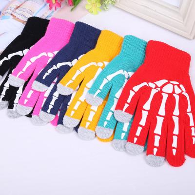 China Hot new single touch screen bone gloves knit touch screen exquisite gloves manufacturers direct sales for sale