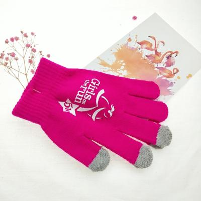 China China Manufacture Simple Mobile Phone Knit Cotton Gloves Touch Screen Gloves Winter for sale