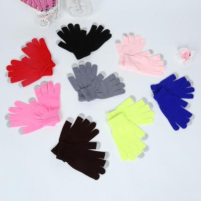 China Custom Touch Screen Gloves Acrylic Knitted Winter Glove Heat for sale