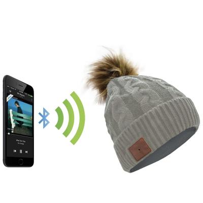 China COMMON Warm Wireless Earphone Headset Hats Music Sports Cap Winter Hat Smart Speaker Mic Hats For Gifts for sale