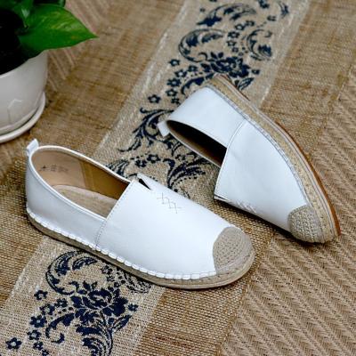 China Cheap Cheap Popular White Soft Elastic Core Insole Women's PU Flats Women's PU Flats for sale