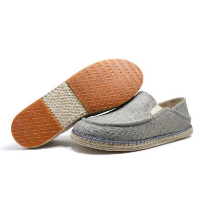 China Fashion Trend High Quality Branded Handmade Slip On Unique Loafers Sneakers Canvas Jute Sneaker Shoes For Men for sale