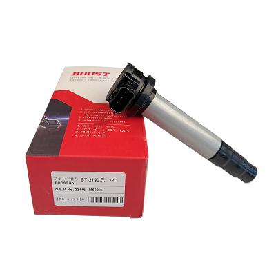 China High Quality Car Ignition Coil BT-2190 22448-4M500 QG13 QG15 QG18 For Nissan AD Almera Bluebird Primera Wingroad 25X20X10 for sale