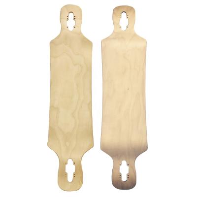 China Wholesale TempoSK8 Adult White 39 Inch Drop Through Longboard Deck For Inclined for sale