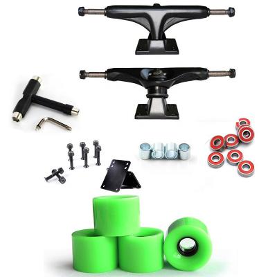 China 5 Inch Adult Skateboard Truck Kits With 60*45mm PU Wheels for sale