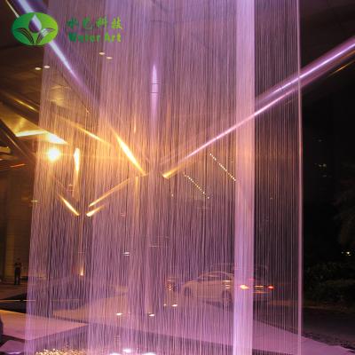 China Modern Design Freestanding Wall Hanging Led Outdoor Waterfall Curtain Wall Waterfall for sale