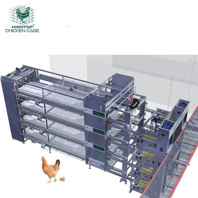 China Layer Chicken Farming Automatic Battery Laying Hens Egg Poultry Farming Equipment H Type Chicken Cages System With Automatic Egg Collection System for sale