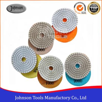 China White Type Diamond Resin Polishing Pads , Stone Polishing Pads 75mm - 180mm for sale