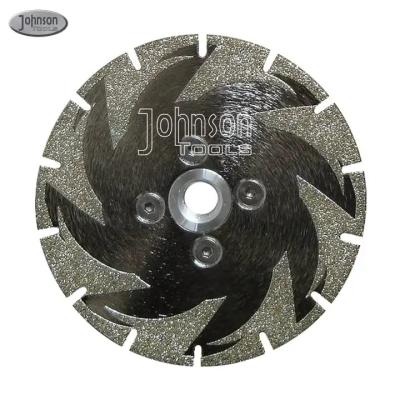 China Elektroplaat Double-sided Maple Leaf Diamond Saw Blade Cutting Grinding Marble Glass Vanity Blade Disc Te koop