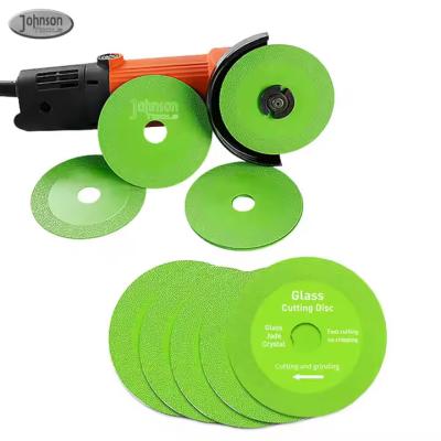 China 4 Inch 100 Mm Green Ultra-Thin Jade Glass Cutter Thin Diamond Marble Saw Blade Ceramic Tile Glass Cutting Disk For Glass for sale