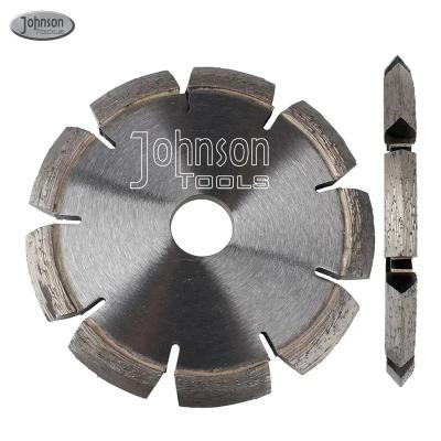 China 6 Inch Laser Welded Crack Chaser Tuck Point Diamond V Groove Cutting Blade For Concrete Mortar Removal for sale