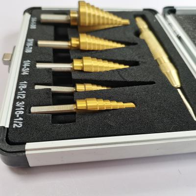 China 8 PCS  HSS Titanium Nitride Coated High Speed Steel Step Bit for sale