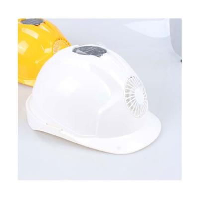 China Fast Shipping Rechargeable Construction Safety Helmet With Solar Fan 30*24*18cm for sale