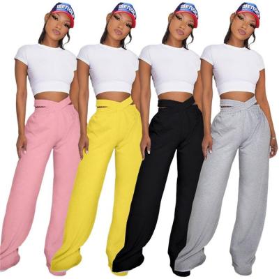 China 2021 Women's Wide Leg Pants And Trousers Anti-Wrinkle Women's Clothing Women Casual Trousers Pantalones mujer for sale