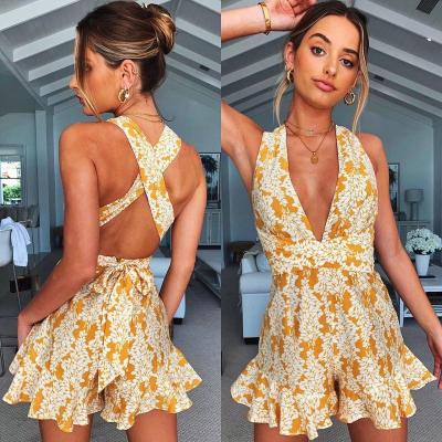 China New Breathable Summer Top Selling Long Dress Woman Dress+shorts Bohemian Irregular Floral Dresses for sale