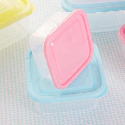 China Space-saving Mini Plastic Food Storage Containers for Refrigerator and Microwave for sale