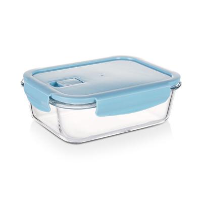 China Grote luchtdichte glazen maaltijdvoorbereidingscontainers Microwave Safe Glass Lunch Box met deksel Te koop