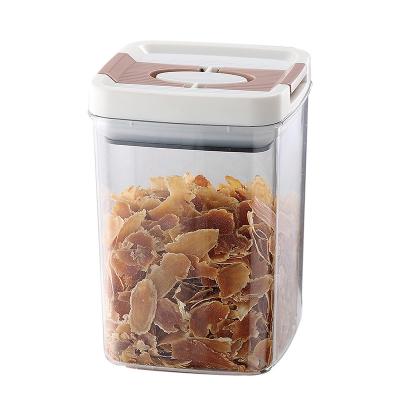 China Clear BPA Free 6-Piece Set Air Tight Easy Open Lids Cereal Seal Pot Dry Food Storage Containers for sale