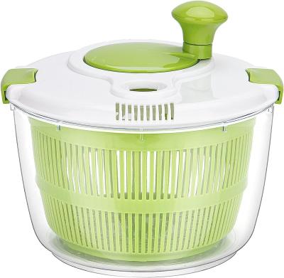 China Comfortable Handle 5L Large Lettuce Salad Spinner Dryer With Customized Logo Acceptable for sale