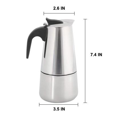 China Koffie-Tee gereedschappen 6 kopjes roestvrij staal Moka Pot Espresso koffiezetapparaat van Bialetti Te koop