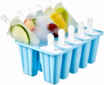 China Easy to Custom Logo Silicone Popsicle Molds for Making Ice Cubes Reusable and Durable for sale