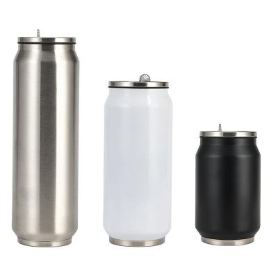 China 304 Stainless Steel Double Wall Vacuum Cup WITH LID and Straw for Customized Printing for sale