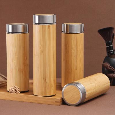 China Adults Eco-Friendly Bamboo Double Wall Stainless Steel Tumbler for Tea and Coffee for sale