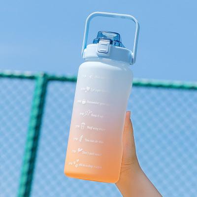 China Custom Logo Acceptable 64 oz Water Bottle Removable Straw for Fitness and Sports for sale