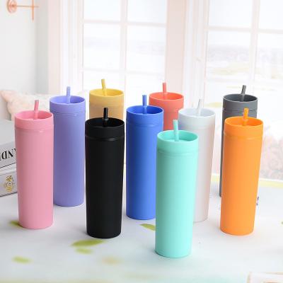 China Minimalist Eco Friendly Custom Bpa Free 16oz PP Plastic Water Bottle with Straws for sale