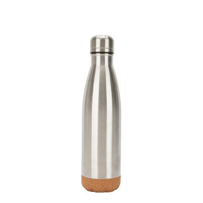 China 500ml Cork Bottom Cola Shaped Vacuum Seal Insulated Flask Stainless Steel Water Bottle for sale