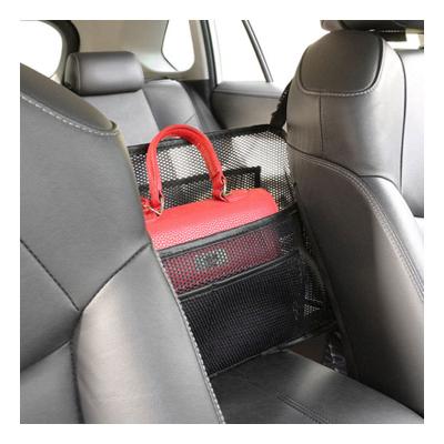 China Convenient Car Organizer Upgrade Handbag Purse Holder For Back Seat Car Large Capacity Car Net Bag Barrier for sale