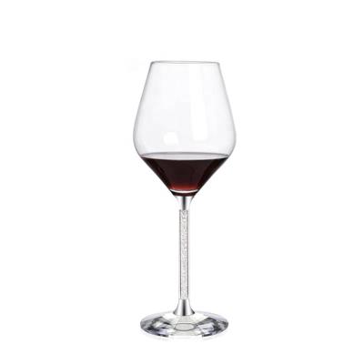 China Modern Clear Tall Red Wine Drinking Glass Cup With Long Stem Crystal Base High Borosilicate Glass Goblet Cocktail Glass for sale