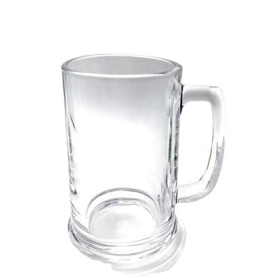 China 500ml Tall CLASSIC Beer Drinking Juice Glass Mug With Handle for sale