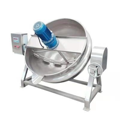 China Stainless Steel Sandwich Pan Vegetable Processing Plant Steamer Inclined Agitator for sale