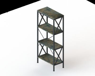 China Industrial Industrial Shelving Unit 5-Tier Rustic Wood and Metal Shelving Unit Display Rack and Storage for sale